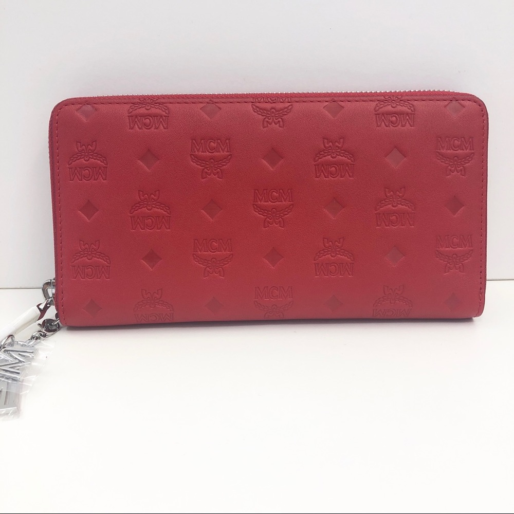 MCM Monogram Leather Zip Around Wallet w/C… - Picture 1 of 4